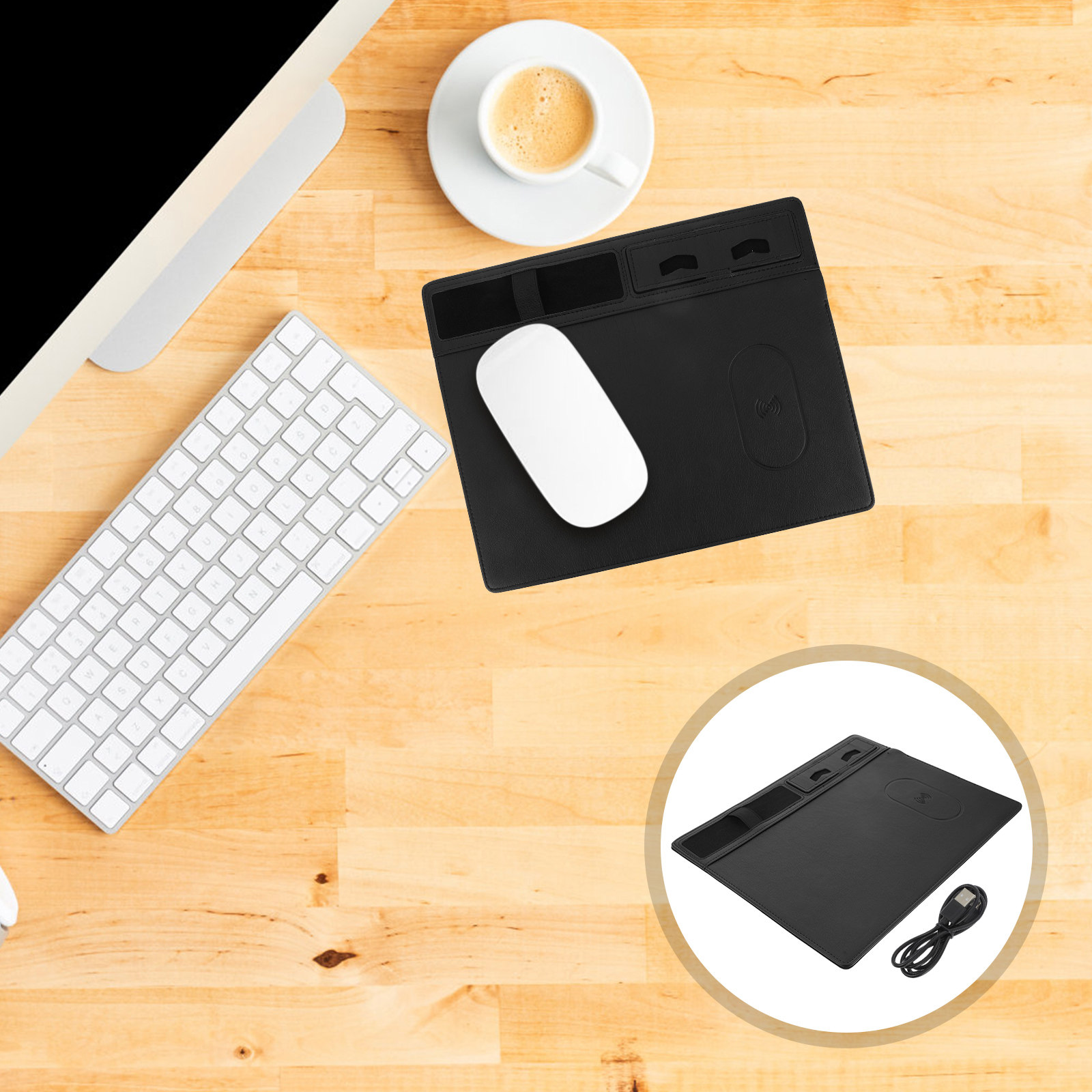 Mouse Charging Pad - لوحة ماوس مضادة للانزلاق، إكسسوارات مكتبية،