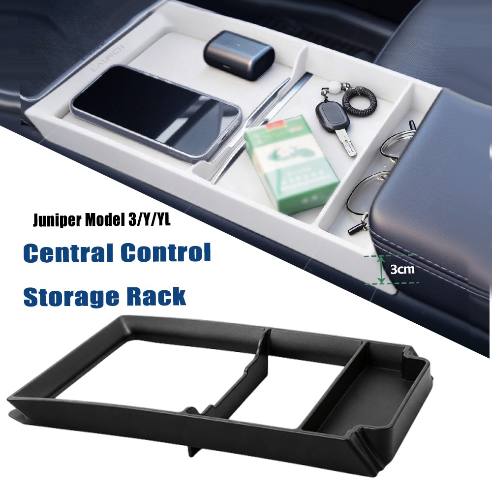 Tech Car Accessories - صينية تخزين مضادة للانزلاق للكونسول الوسطي