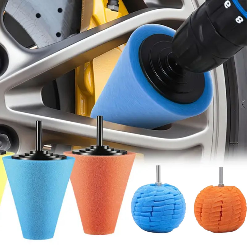 Tech Car Accessories - سيارة الحفر إسفنجة تلميع الوسادة عدة