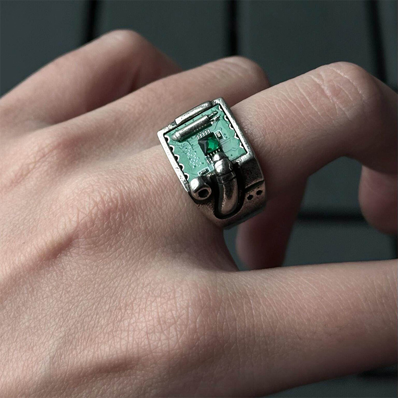 خاتم بتصميم لوحة دوائر مطبوعة  - مراجعة Tech Accessories Industry وسعره