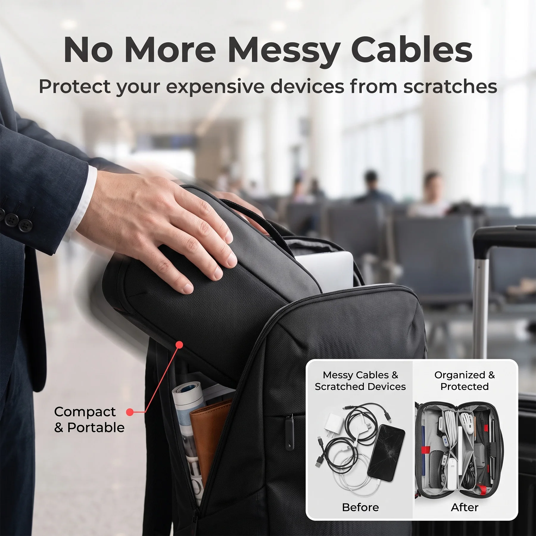 حقيبة تنظيم أدوات السفر، حافظة - مراجعة Tech Accessories Shop وسعره